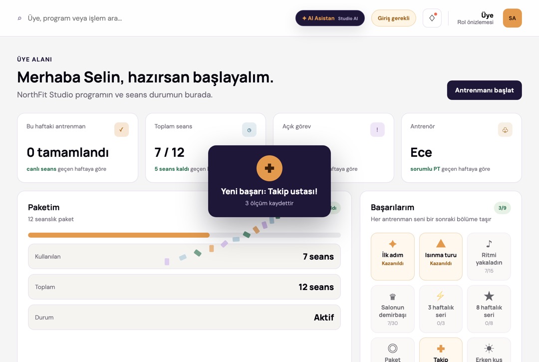 Formera üye uygulaması ekranı